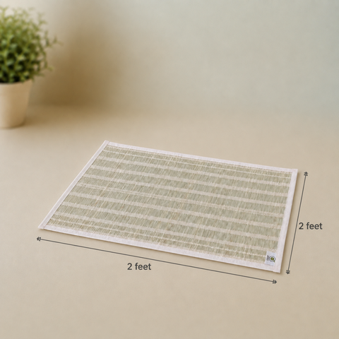 Dharba Grass Meditation Mat (With Cloth Cover) - Premium Quality