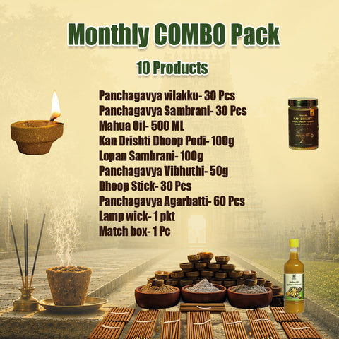 Monthly Combo Divine Pooja Products 10 in 1 Box