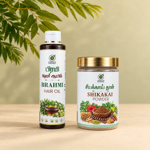 Brahmi Hair Oil & Shikakai Powder Combo Pack