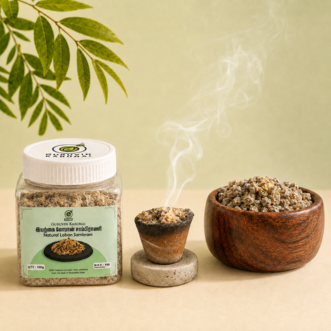 Guruvin Karunai Loban Sambrani | Natural Benzoin Resin | Traditional Pooja & Home Fragrance