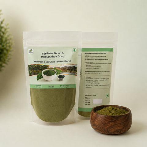 Moringa and Spirulina Powder