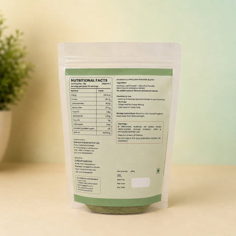 Moringa and Spirulina Powder